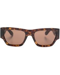 McQueen - Sonnenbrille Mit Eckigem Gestell - Lyst