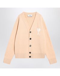 Ami Paris - Light Wool Cardigan Ami De Coeur - Lyst