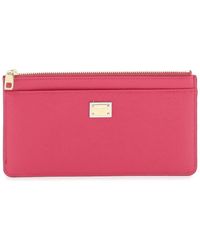 Dolce & Gabbana - Cardholder Pouch In Dauphine Calfskin - Lyst