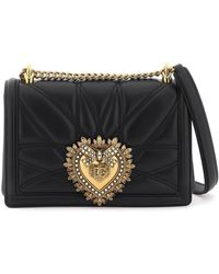 Dolce & Gabbana - Medium Devotion Bag In Gewatteerd Nappa -leer - Lyst