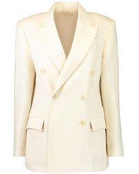 Brunello Cucinelli - Linen Double-Breasted Jacket - Lyst