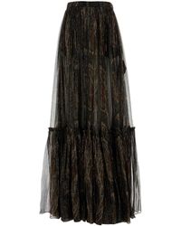 Saint Laurent - Multi Color Printed Skirt - Lyst