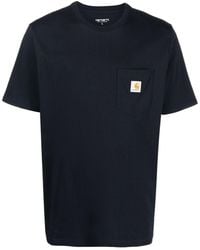 Carhartt - T-Shirt Mit Logo-Patch - Lyst