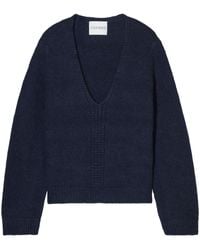 Closed - Ribbed V-Neck Alpaca-Blend Cardigan - Lyst