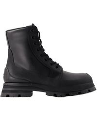 McQueen - Wander -Knöchelstiefel Alexander Mc Queen Calfskin Black - Lyst
