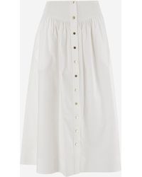 Tory Burch - Stretch Katoenen Rok - Lyst