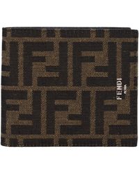 Fendi - Wallets Men Fabric Brown - Lyst