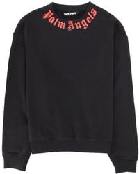 Palm Angels - Logo Crew Neck Sweatshirt - Lyst