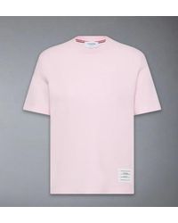Thom Browne - T-shirt Met Korte Mouwen En Engineered 4-bar-streep In Klassiek Piqué - Lyst