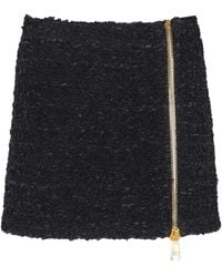 Balmain - Tweed Mini Rok - Lyst
