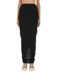 Rick Owens - Soft Pillar Long Skirt - Lyst