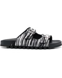 Missoni - Double-Buckle Knitted Slides - Lyst