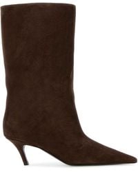 AMINA MUADDI - Suede Fiona Boots - Lyst