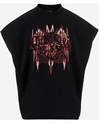 44 Label Group - Printed Cotton Sleeveless T Shirt - Lyst