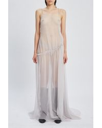 Ann Demeulemeester - Neta Long Deconstructed Dress With Asymmetric Back - Lyst