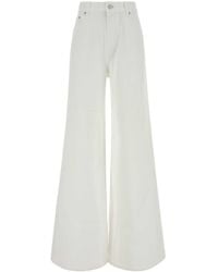 Alaïa - Denim Wide-Leg Jeans - Lyst