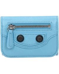 Balenciaga - Portafogli Le Cagole Donna Pelle Celeste/Mare - Lyst
