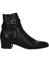 Saint Laurent - Stivaletti Dorian Uomo Pelle Nero - Lyst