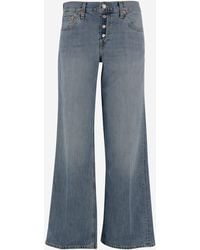 RE/DONE - Wide-Leg Cotton Denim Jeans With Washed Finish - Lyst