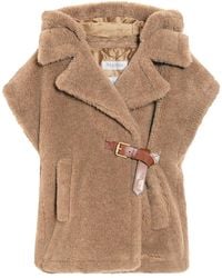 Max Mara - Teddy Fabric Vest Cape - Lyst