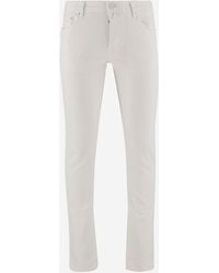 Jacob Cohen - Pantalones de mezcla de algodón elástica - Lyst
