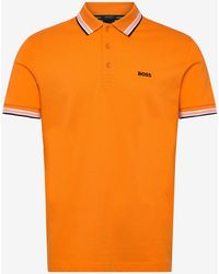 BOSS - Cotton Piqué Polo Shirt With Logo - Lyst
