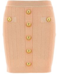 Balmain - Knitted Mini Skirt - Lyst