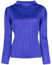 Pleats Please Issey Miyake - Monthly Colours January Plissé-Effect Top - Lyst