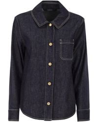 Max Mara - Smmenfasi Katoenen Denim Overhemd - Lyst