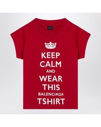 Balenciaga - Keep Calm Cotton Crop Top - Lyst