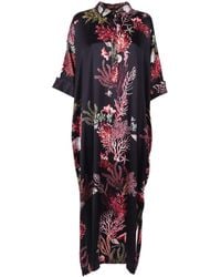 Shirtaporter - Hemd A Porter Abito Lungo Caftano In Seta - Lyst