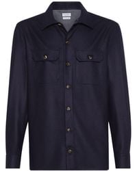 Brunello Cucinelli - Camicia Di Lana Di - Lyst