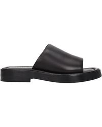 Ferragamo - Herrens Pantoletten und Clogs aus schwarzem Leder - Lyst