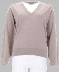 Herno - Wool-Blend V-Neck Sweater For - Lyst