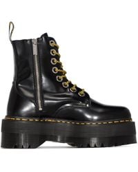 Dr. Martens - Leer Jadon Imitatiebont Gevoerde Platform Laarzen Dames - Lyst