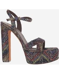 Missoni - Multicolored Platform Sandals With Zigzag Pattern - Lyst