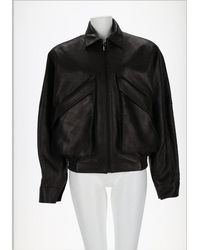 Magda Butrym - Leather Zip-Up Jacket - Lyst