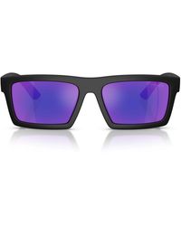 Prada - Zonnebril Psa07 S 1 Bo05 U Linea Rossa Zwart/blauw Unisex - Lyst