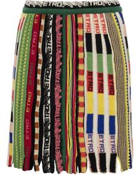 Etro - Rainbow Jacquard Knit Skirt - Lyst
