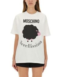 Moschino - Relaxed-Fit Graphic Print T-Shirt - Lyst