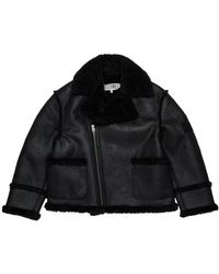MM6 by Maison Margiela - Shearling-Type Jacket With Teddy Details - Lyst