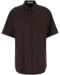 Prada - Stretch Poplin Shirt - Lyst