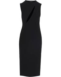 Versace - Cut-Out Midi Dress With Side Split - Lyst