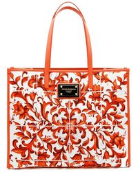 Dolce & Gabbana - Dolce & Gabbana Majolica Print Tote Bag - Lyst