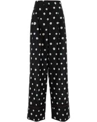 Fendi - Printed Silk Wide-Leg Pant - Lyst