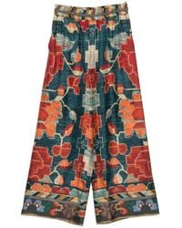 Pierre Louis Mascia - Printed Silk Trousers - Lyst