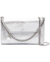 Stella McCartney - Falabella Wallet Metallic-Finish Crossbody Bag - Lyst