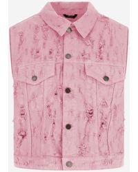 Haikure - Cotton Vest With Fringed Details - Lyst