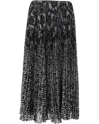 Ermanno Scervino - Gonna Monochrome Pleated Midi Skirt - Lyst