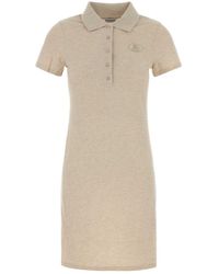 Burberry - Melange Sand Piquet Polo Dress - Lyst